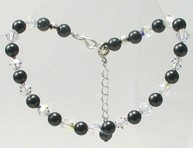 Black Crystal Pearls & Crystal