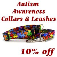 Autism Awareness Collars & Leahes - 10 % off