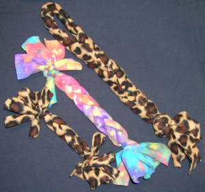 Fleece dog toys