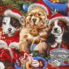 Christmas Puppies Pet Blanket