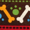 colorful bones and paws dog leash