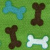 green & brown bones dog leash