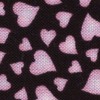 pink and black hearts cat collar