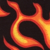 orange flame dog collar