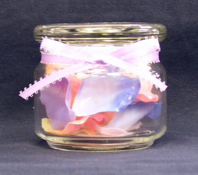 Rose Petal Guest Soaps in Apothecary Jar